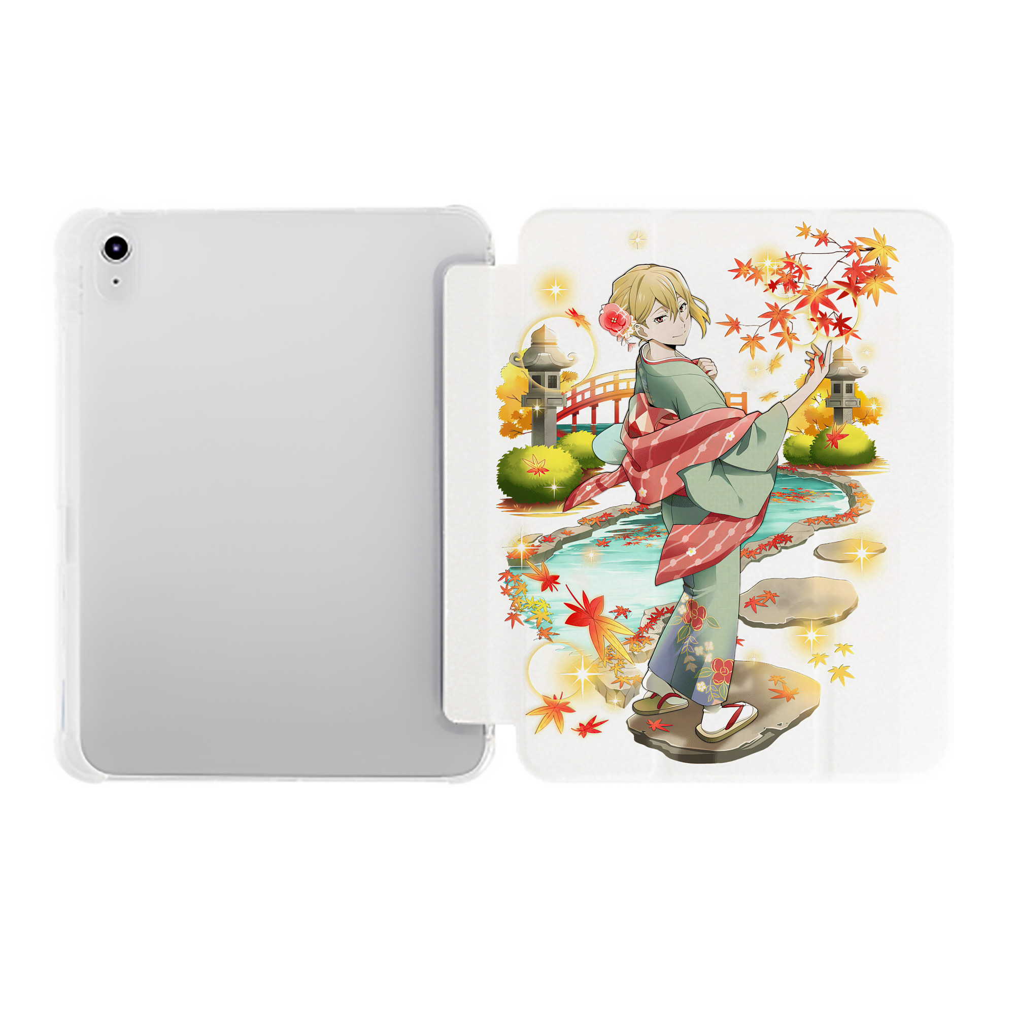 （画像用） 文豪ストレイドッグス Bungo Stray Dogs IPad ケース ペン収納付き 三つ折りスタンド PUレザー×シリコン 対応機種9.5/10.5/10.9インチ